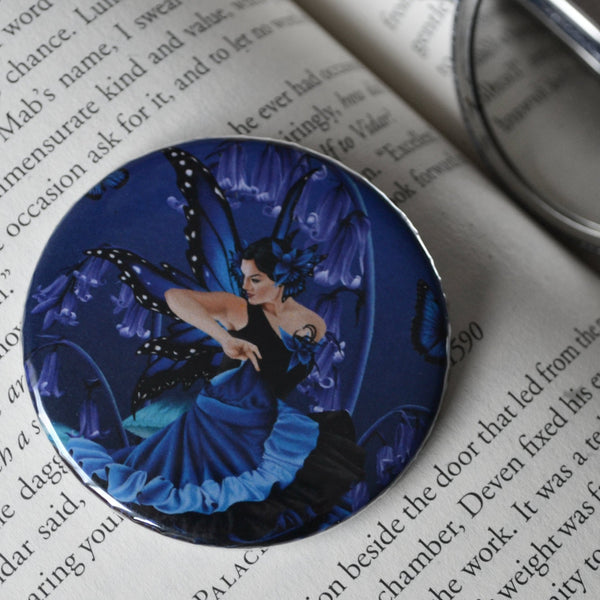 Shades of Blue Fairy Pocket Mirror