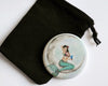 Miss Mandolin Moon Mermaid Pocket Mirror with Velvet Bag