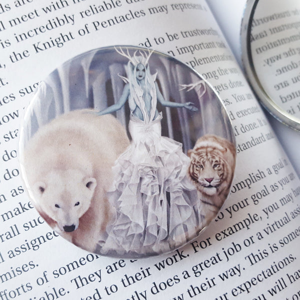 Tempest of Ice Fantasy Art Pocket Mirror