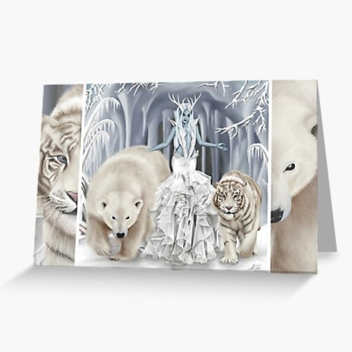 Tempest of Ice - Fantasy Art Greeting Card