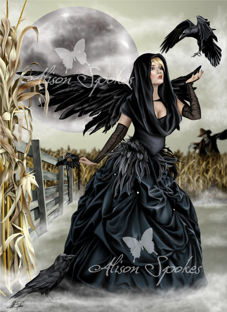 Corn Moon, Raven Fairy - Open Edition Art Print