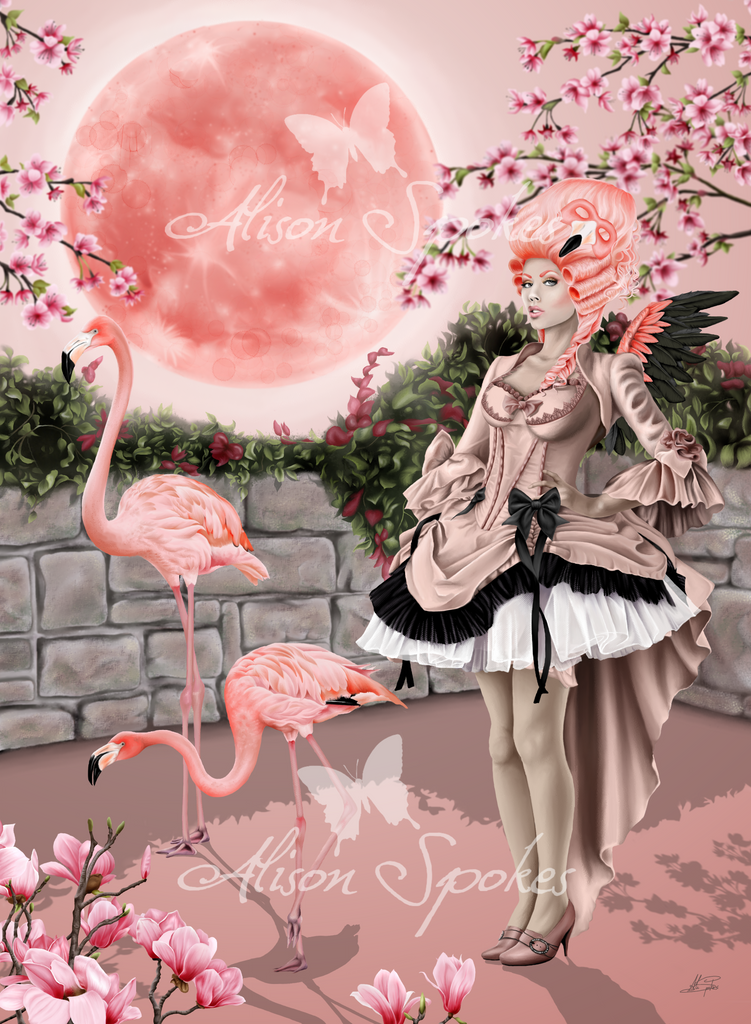 Pink Moon - Flamingo Fairy