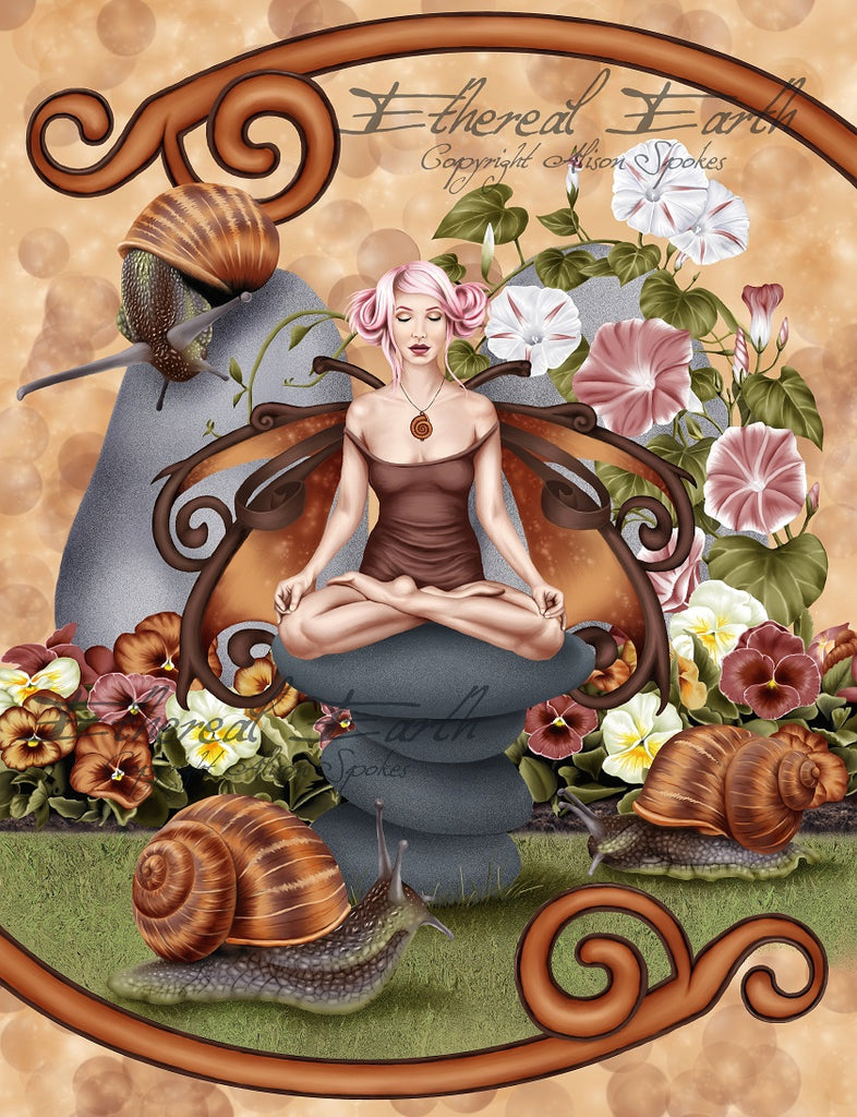 Snail Muse Fairy - Open Edition Art Print
