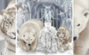 Tempest of Ice, Snow Queen Witch with Bear and White Tiger