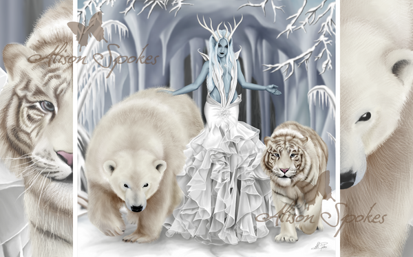 Tempest of Ice, Snow Queen Witch - Limited Edition Art Print