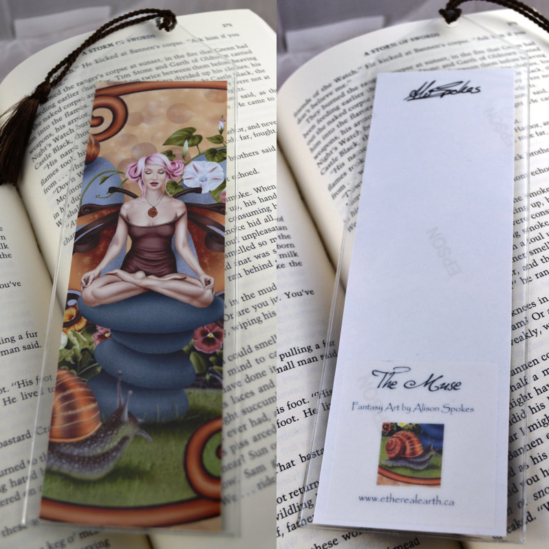 Snail Muse - Fairy Art Bookmark (Lifestyle Photo)