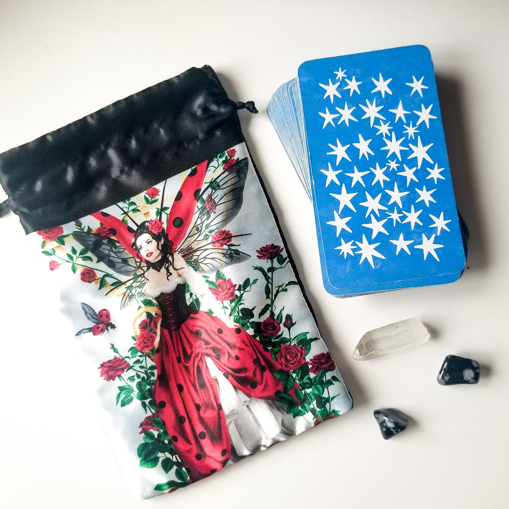 Ladybug Gardener Drawstring Tarot Bag