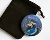 Shades of Blue Fairy Pocket Mirror with Velvet Bag