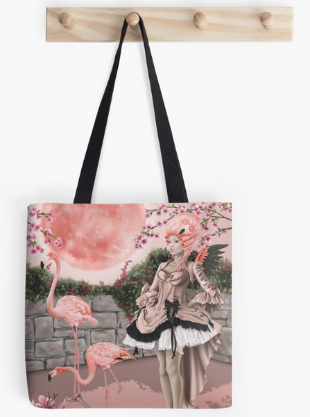 Pink Moon Fairy Tote Bag