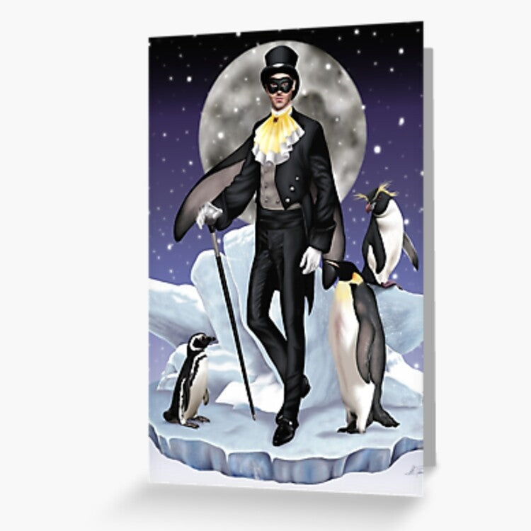 Cold Moon - Penguin Fairy Greeting Card
