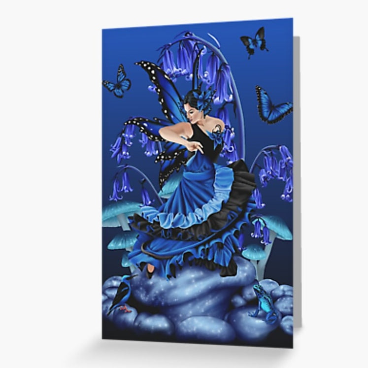 Shades of Blue - Fairy Greeting Card